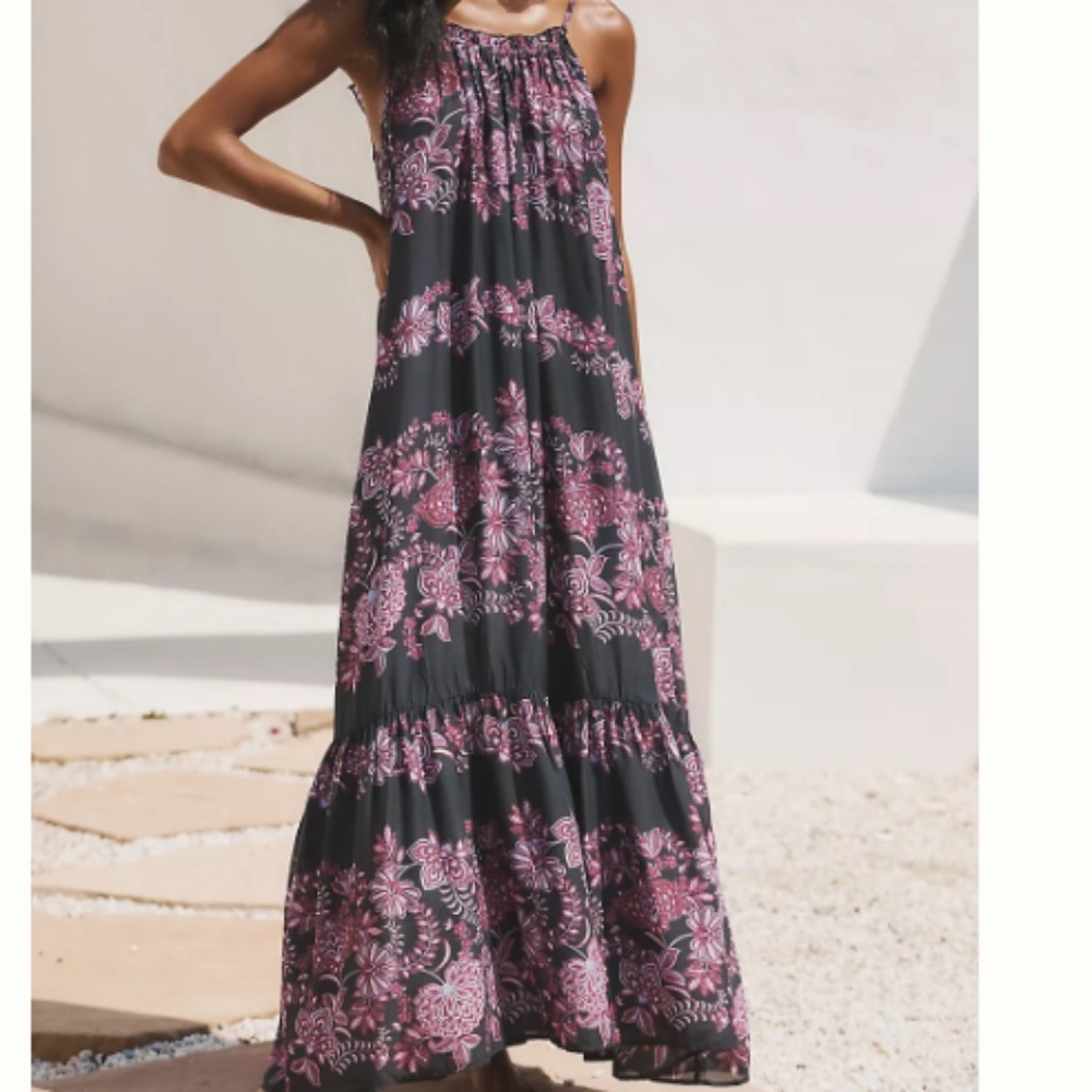 NWT ANTHROPOLOGIE The Malika MAXI Dress: Floral Edition